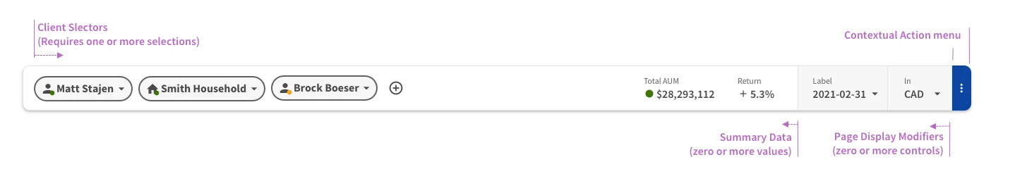 Floating page context component