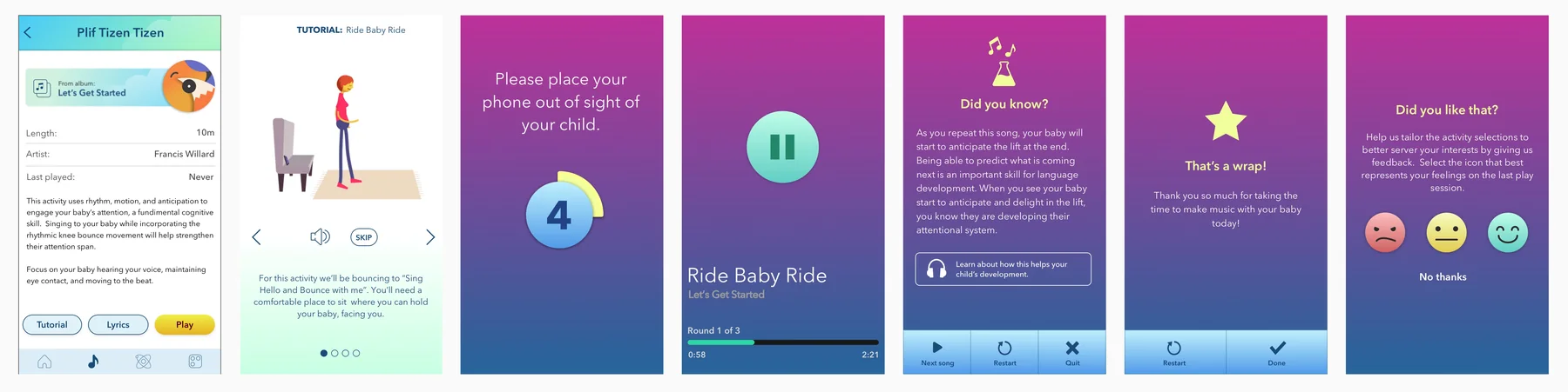 Play flow screens